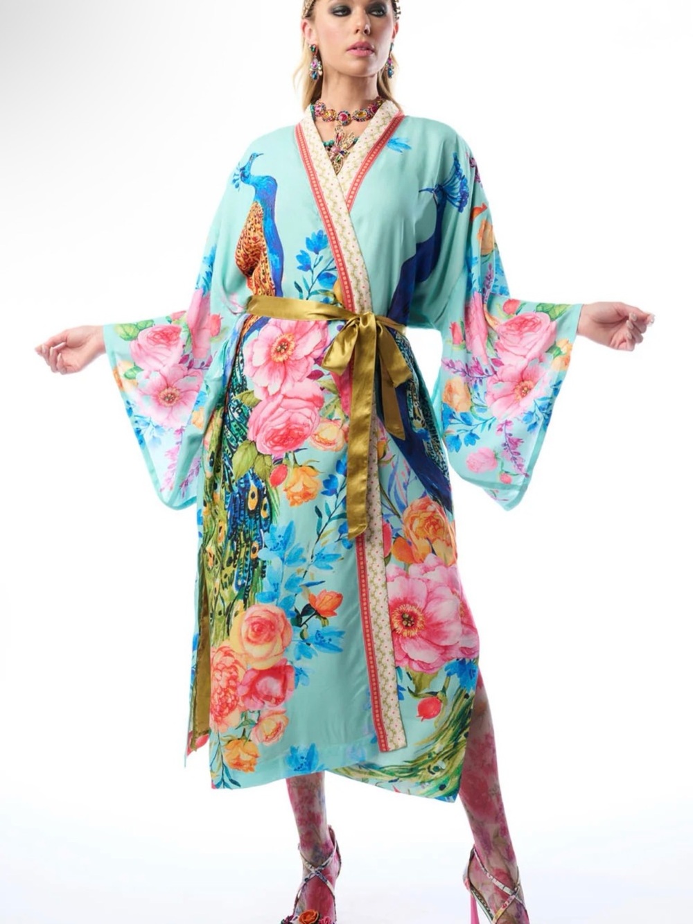 Blossom Fantasy Kimono by Aratta, NWT - Picture 4 of 4